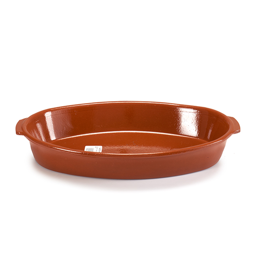 [32-039] Arte Regal Brown Clay Deep Oval Plate 41 cm / 99517