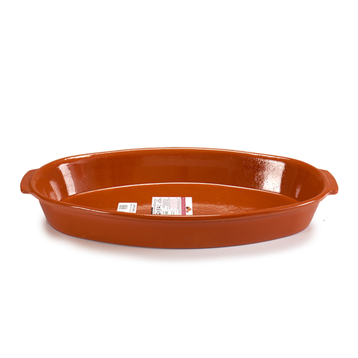 [32-040] Arte Regal Brown Clay Deep Oval Plate 53 cm / 99516