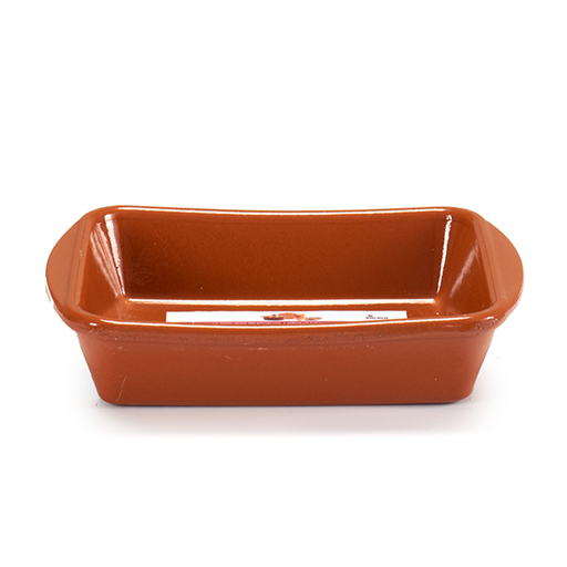 [32-041] Arte Regal Brown Clay Deep Rectangular Plate 18 cm / 99523