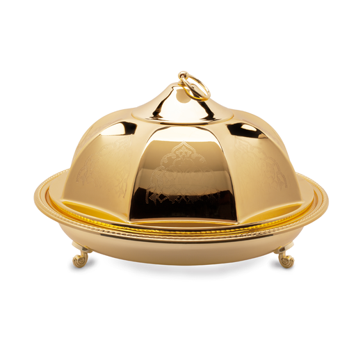 [05-124] Vague Steel Round Ouzi Steel Platter 47 cm,Gold