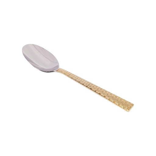 [06-025] Vague Stainless Steel VIP Dessert Spoon with Golden Handle