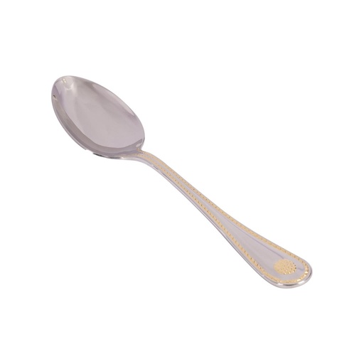 [06-035] Vague Stainless Steel VIP Serving Spoon with Golden Handle