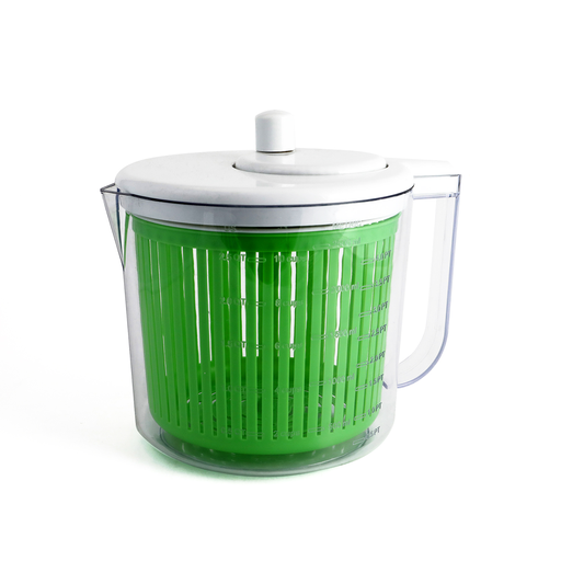 [13-1120] Vague Plastic Salad Spinner 16.5 cm-Green White