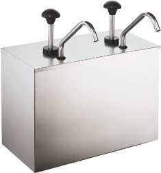 [13-1235] Vague Dual Stainless Steel Condiment Dispenser 3 Liter