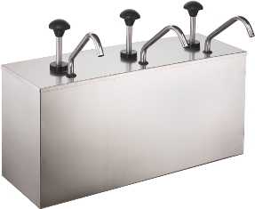 [13-1236] Vague Triple Stainless Steel Condiment Dispenser 3 Liter