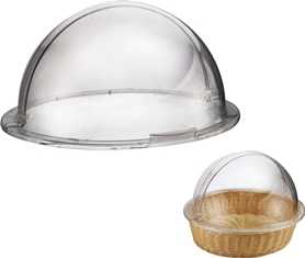 [13-1239] Vague Plastic Cover For Round Cane Basket 410 mm