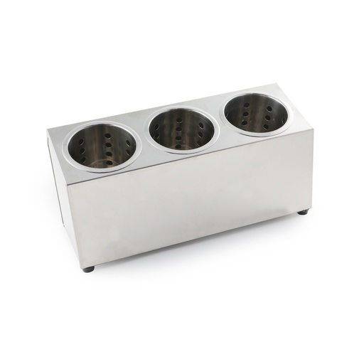[13-1240] Vague Stainless Steel Cutlery Box 3 Holes