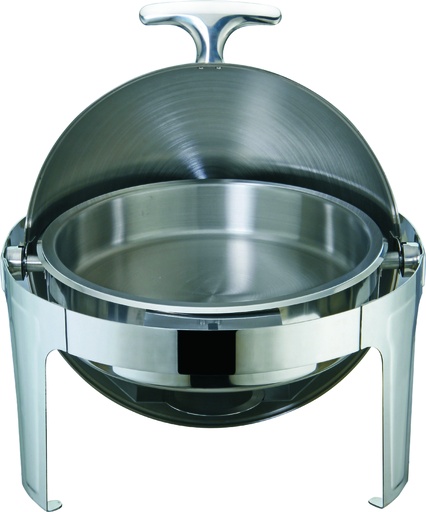 [13-1252] Vague Stainless Steel Round Roll Chafing Dish 6 Liter
