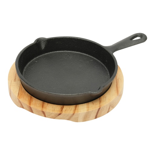 [13-1387] Vague Cast Iron Sizzling with Base 14 cm
