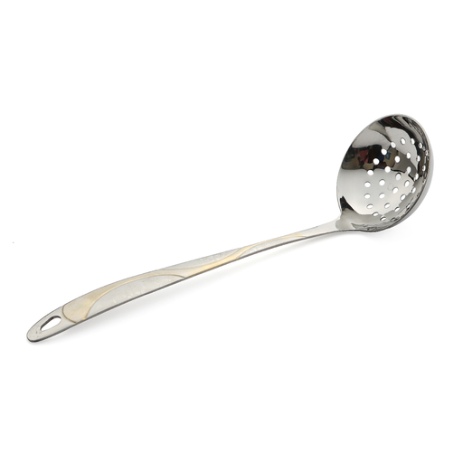 [13-1397] Vague Stainless Steel Ladle with Hole 25 cm