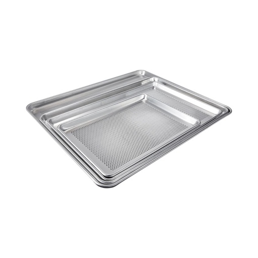 [13-R598] Vague Perforated Aluminum Alloy Baking Tray 46 x 33 x 2.7 cm Plain Surface