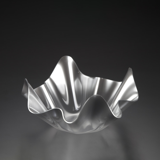 [02-082] Vague Acrylic Silver Fruit Bowl 17.5 cm