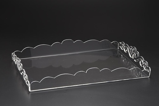 [02-088] Vague Acrylic Laser Tray Rectangular 30 cm x 50 cm