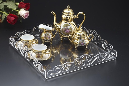 [02-093] Vague Acrylic Laser Tray Square 20 cm