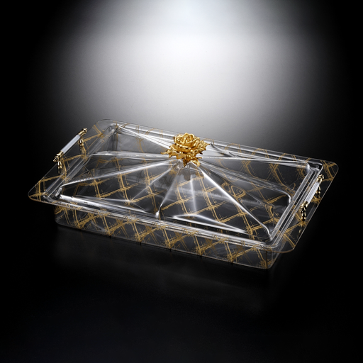 [02-1008G] Vague Acrylic Serving Set - Gold