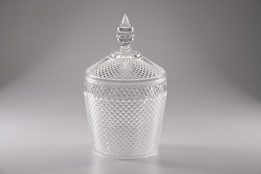 [02-1080] Vague Vague Clear Acrylic Diamond Bucket with Cover