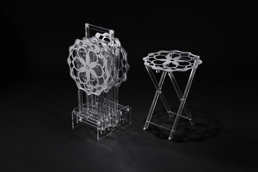 [02-1093] Vague Star 4 Pcs Table Set with Silver Printing 40 cm x 50 cm