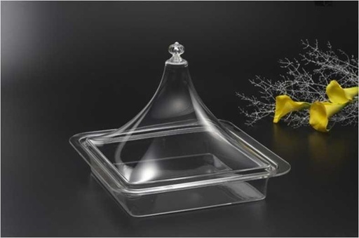 [02-157] Vague Acrylic Square Tajin Transparent