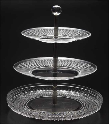 [02-217] Vague Acrylic Diamond 3 Tier Sweet Set Taiwan