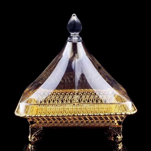 [02-422] Vague Golden Square Steel Cake Server 23.5 cm