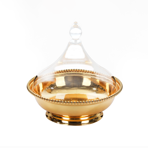 [02-428] Vague Golden Steel Dates Bowl Set 27 cm