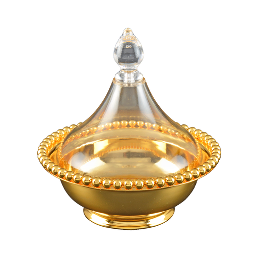 [02-430] Vague Golden Steel Dates Bowl Set 15 cm