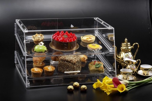 [02-551] Vague Acrylic Pastry Box 2 Layers