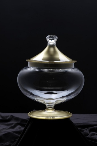 [02-604] Vague Acrylic Crown Candy Box Small Gold