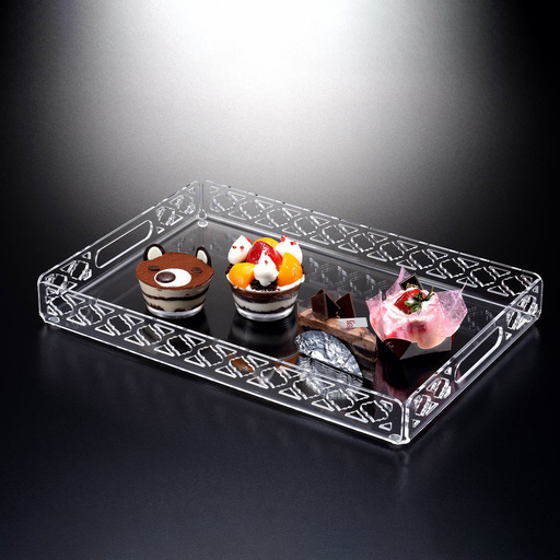 [02-632] Vague Laser Tray Clear 56 cm