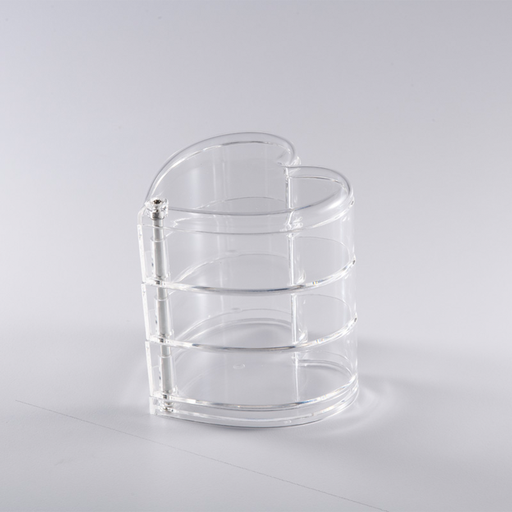 [02-1127] Vague Acrylic 3 Layers Heart Shape Serving Stand
