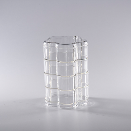 [02-1128] Vague Acrylic 4 Layers Flower Shape Serving Stand