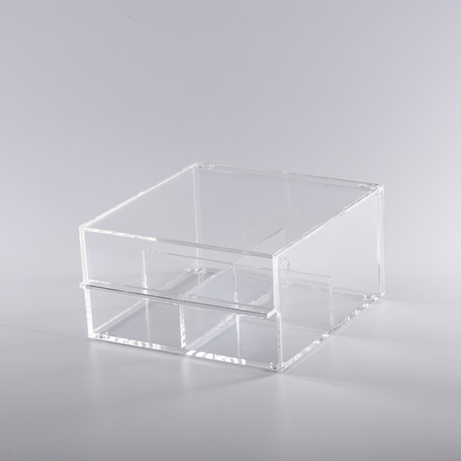 [02-1132] Vague Acrylic 4 Compartments Serving Tea Box