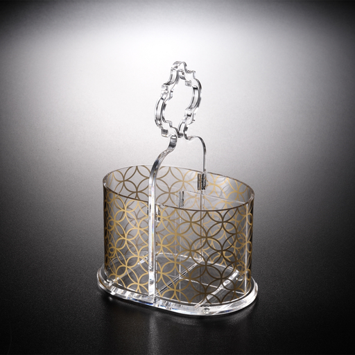 [02-1180G] Vague Acrylic Cutlery holder L Gold Print 180 cm x 120 cm