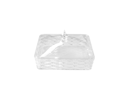 [02-1202] Vague Acrylic Transparent Square Small Candy Box with Cover 22.2 cm x 22.2 cm Tog Design