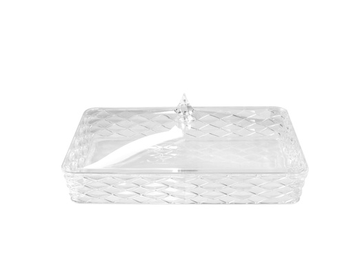[02-1203] Vague Acrylic Transparent Rectangular Small Candy Box with Cover 31.7 cm x 21 cm Tog Design