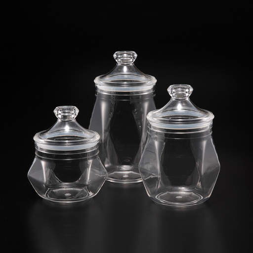 [02-700] Vague Acrylic Diamond Clear Jar Medium