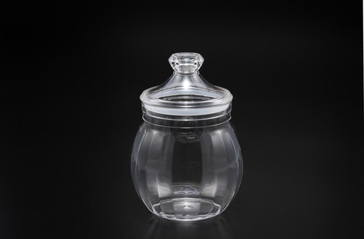 [02-705] Vague Acrylic Belly Round Clear Jar S