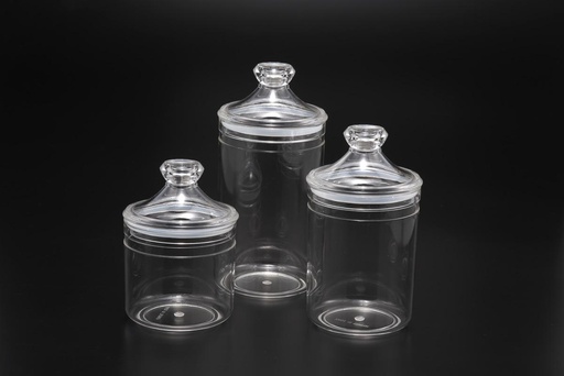 [02-711] Vague Acrylic Long Clear Jar S