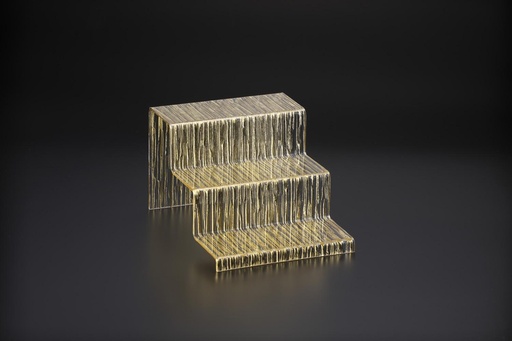 [02-826] Vague Acrylic Display Dessert Set Bark S Gold Lines Taiwan