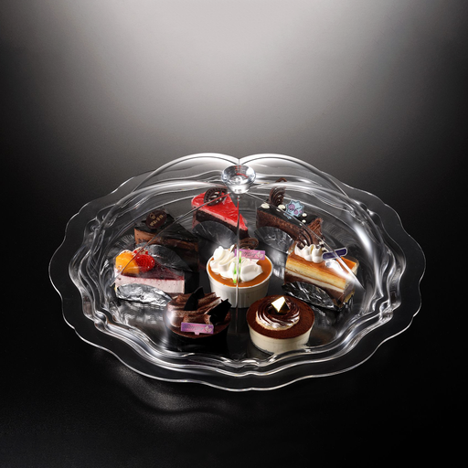 [02-860] Vague Acrylic Cake & Dessert Server 45 cm