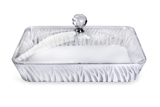 [02-964] Vague Rectangular Acrylic Candy Box with Cover 31.7 cm x 21 cm