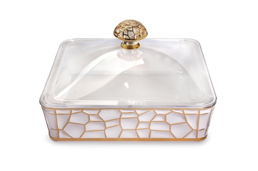 [02-976] Vague Square Acrylic Candy Box with Cover 27.2 cm x 27.2 cm