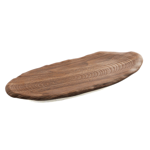 [36-203] Vague Melamine Wooden Grain Plate 39.5x15.2 cm