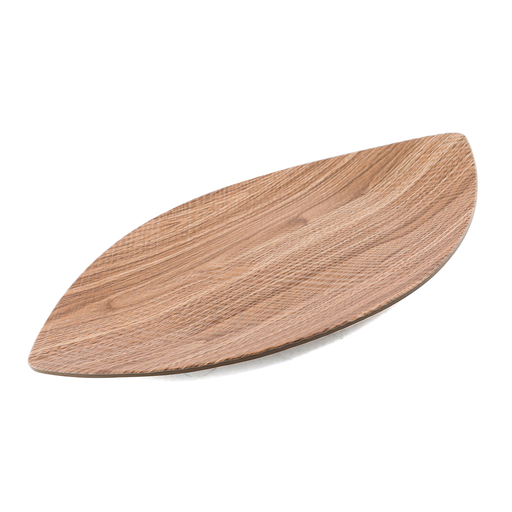 [36-206] Vague Melamine Wooden Leaf Plate 13"