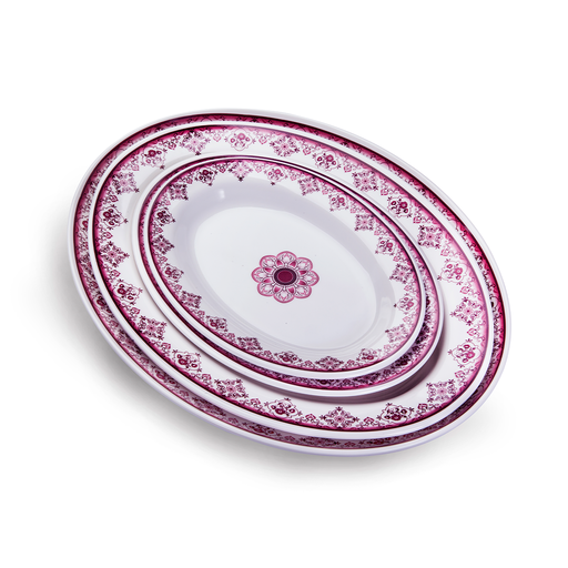 [36-272] Vague Melamine Deep Oval Plate Dream 10"