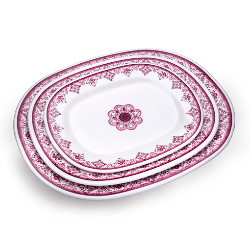 [36-276] Vague Melamine Oval Plate Dream 10"