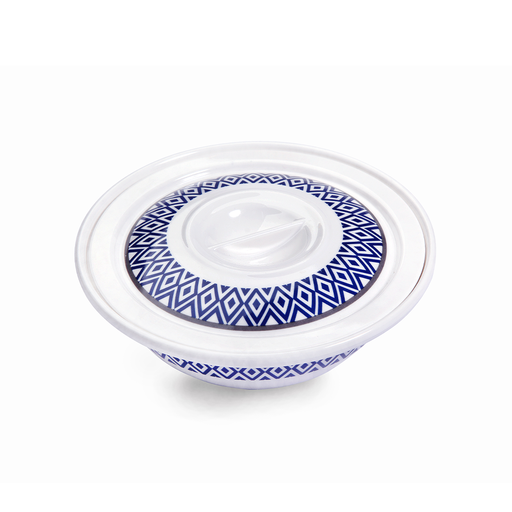 [36-361] Vague Melamine Soup Bowl with Lid 5"Blue