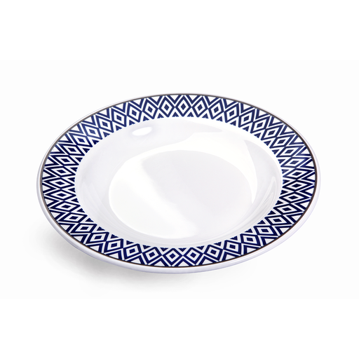 [36-376] Vague Melamine Soup Plate Blue 9"