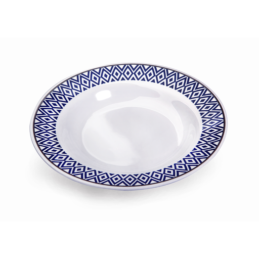 [36-377] Vague Melamine Soup Plate Blue 8"