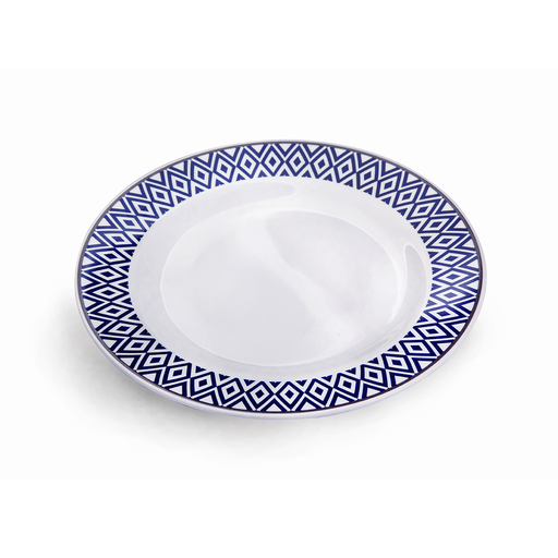 [36-385] Vague Melamine Round Plate Blue 8"